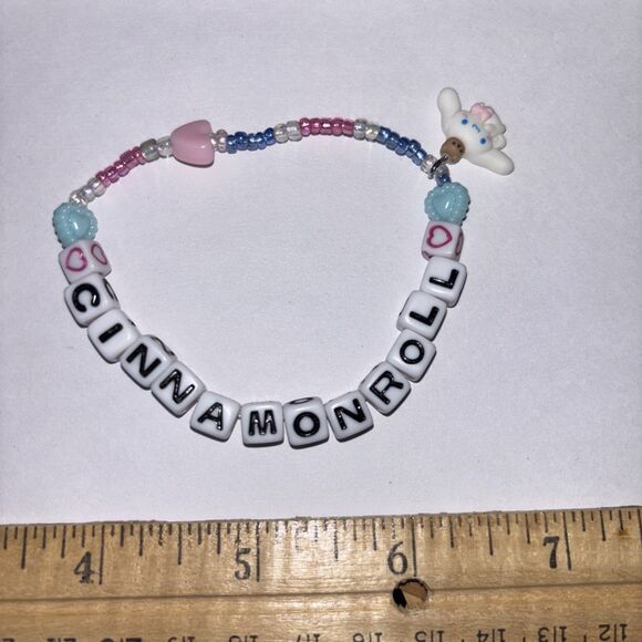 Multicolor “Cinnamonroll” Bracelet Adult Beaded Handmade Naughty Hello Kitty - Picture 3 of 4